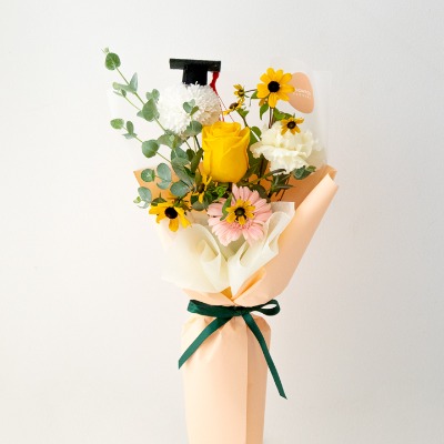 [졸업을 축하해]완벽한 성취 꽃다발 옐로우
