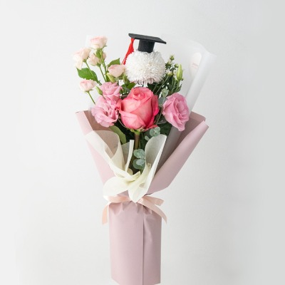 [졸업을 축하해]완벽한 성취 꽃다발 핑크